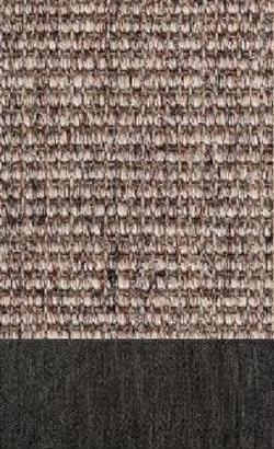 Sisal Salvador samt 087 tæppe med kantbånd i Mønstret sort